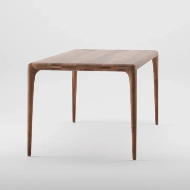우드 소재의 Latus Table 제품 측면 이미지 