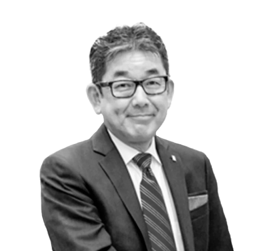 히로시 마사오카 대표의 흑백 이미지