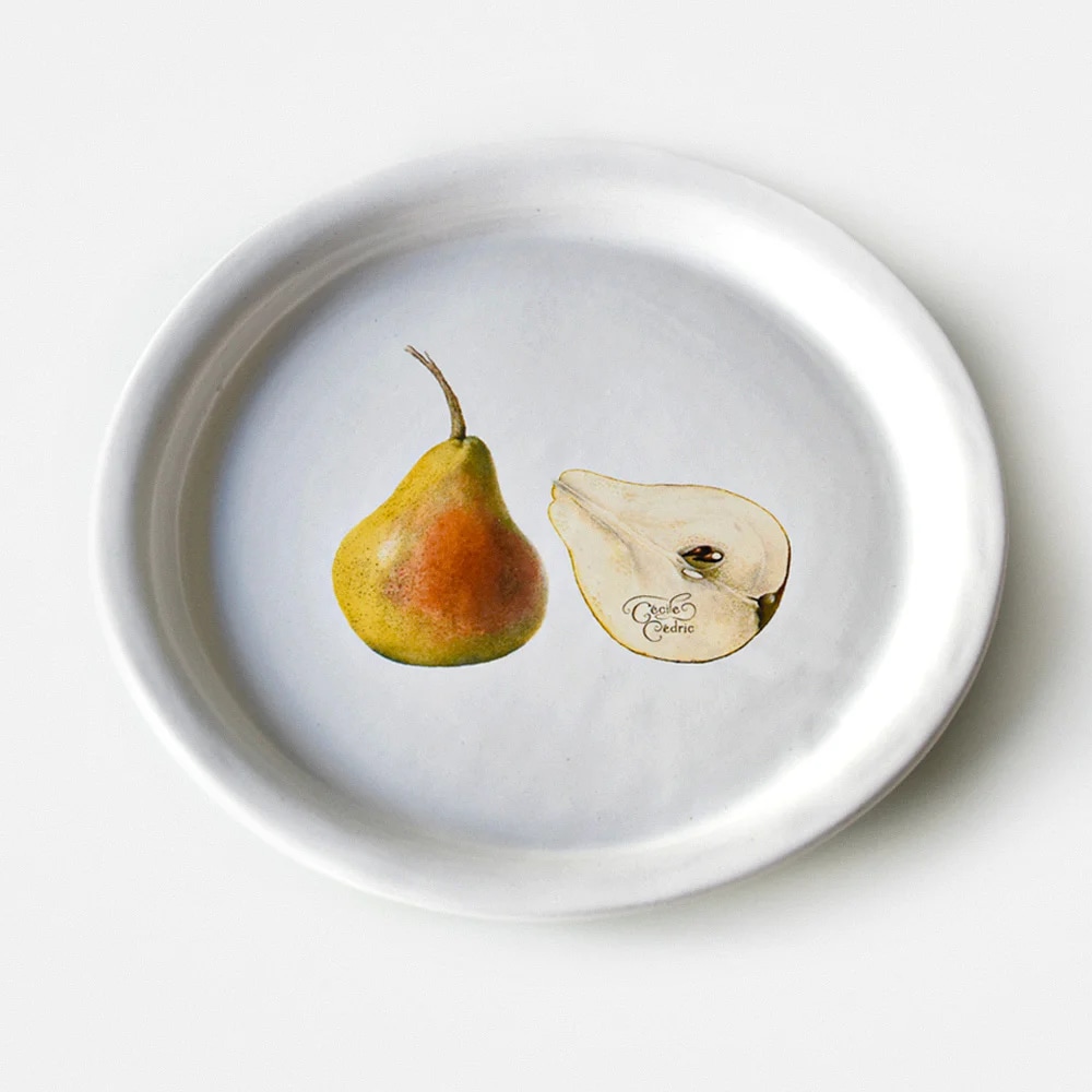Round Plate Poire  핸드메이드 세라믹 서양배 원형 접시