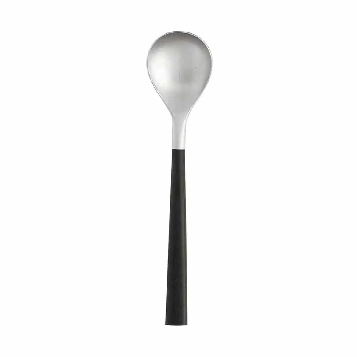 Stainless black cutlery dessert spoon