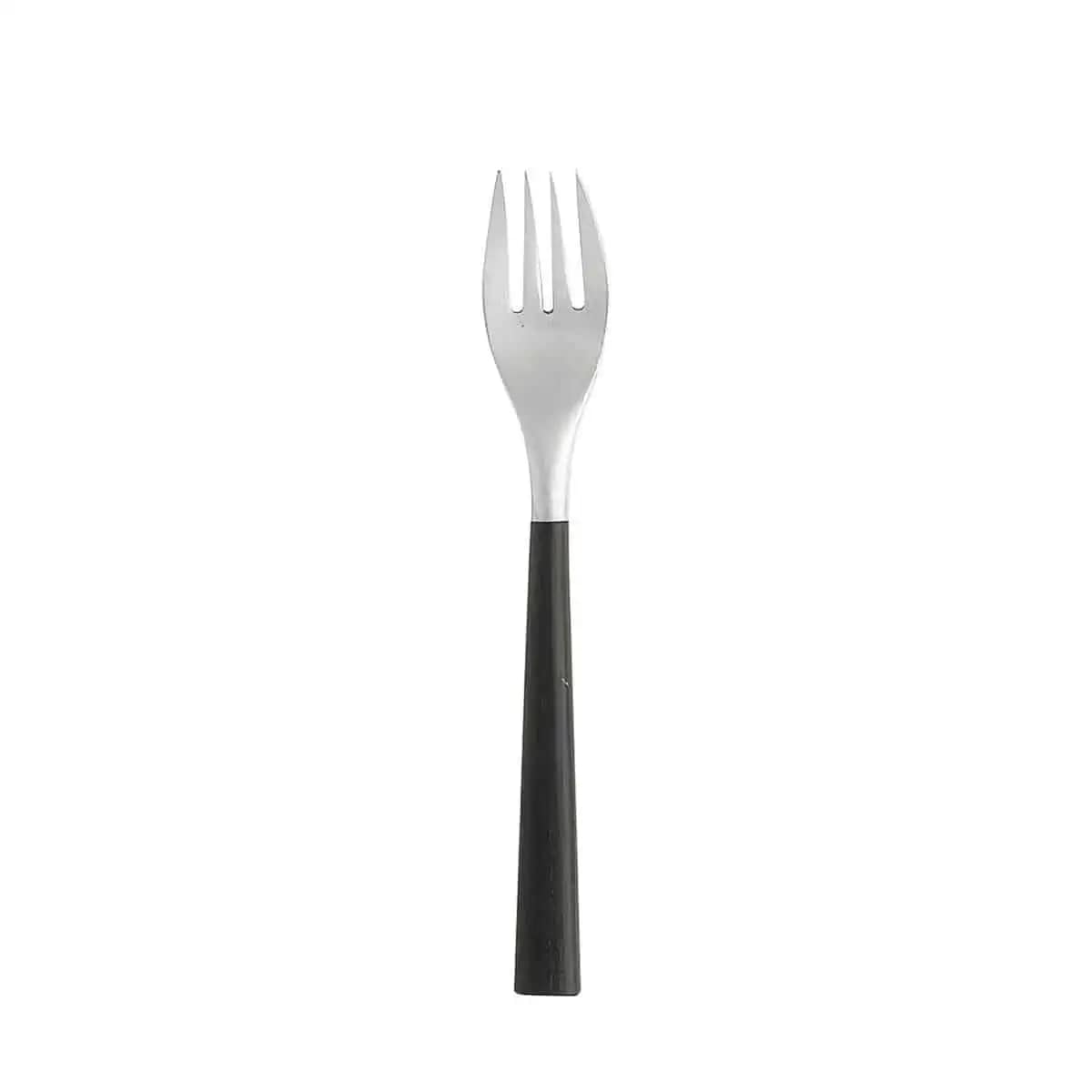 Stainless black cutlery salad fork