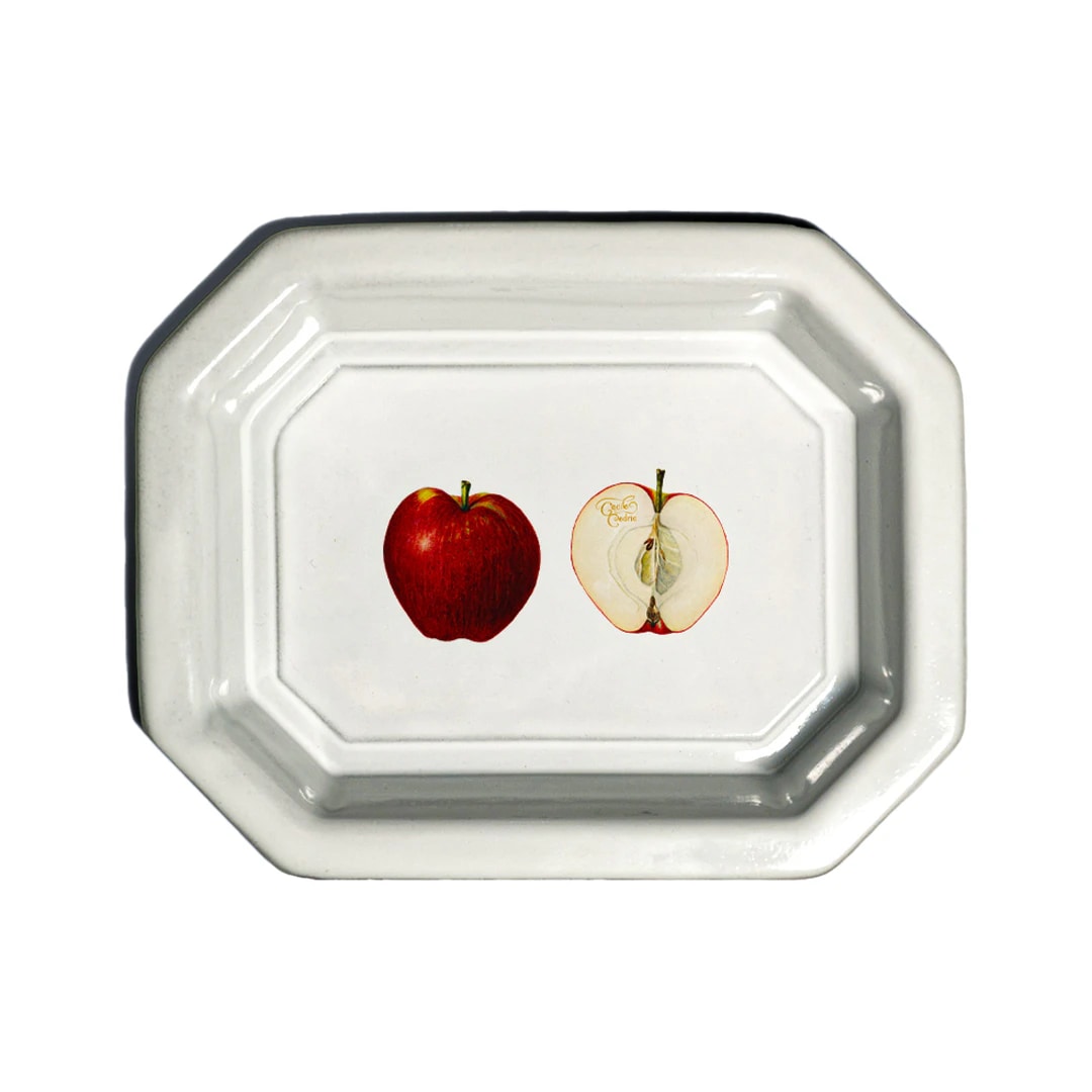 Octagonal Plate - La Pomme 사과 팔각 핸드메이드 세라믹 접시