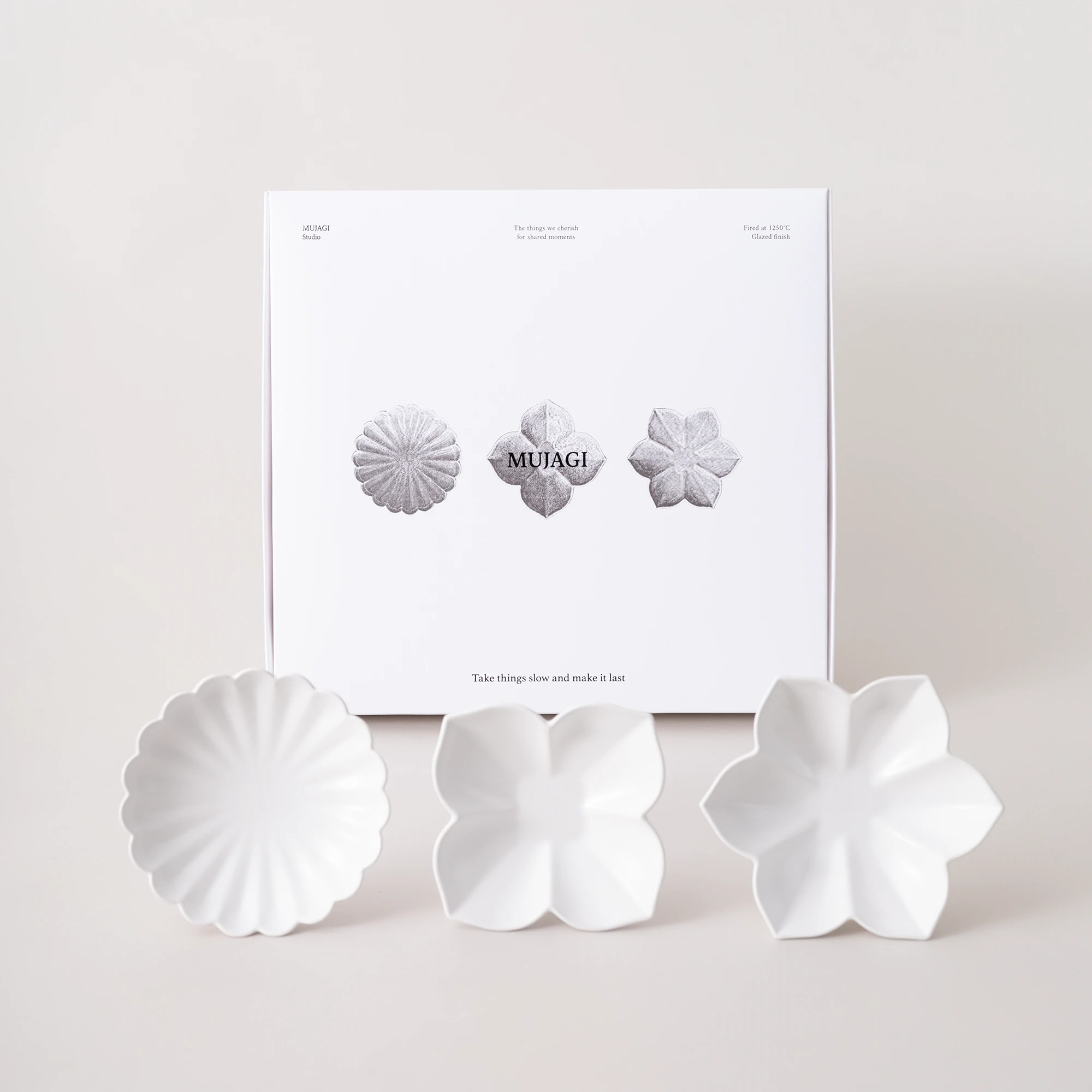 3종 꽃 접시 기프트 세트 Flower 3 type gift set