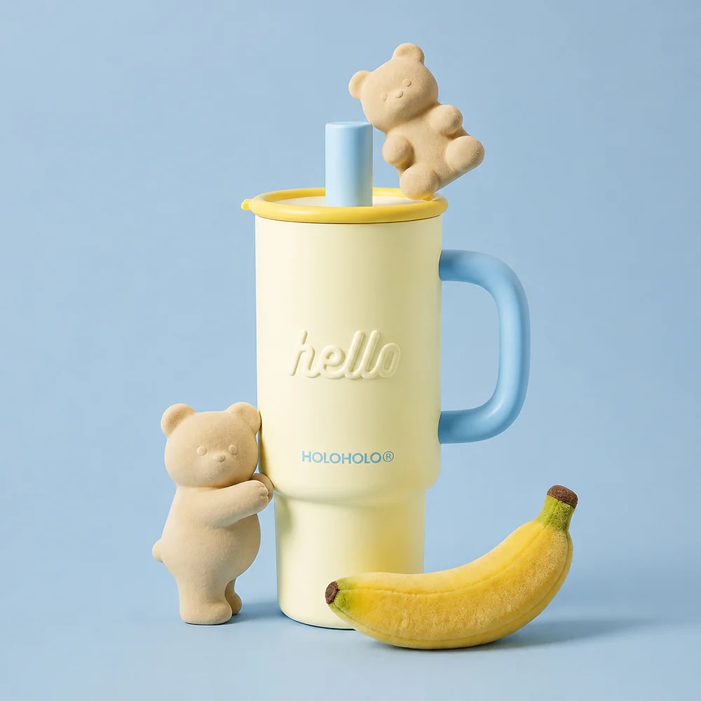 홀로홀로 버블 텀블러 1000ml 옐로우