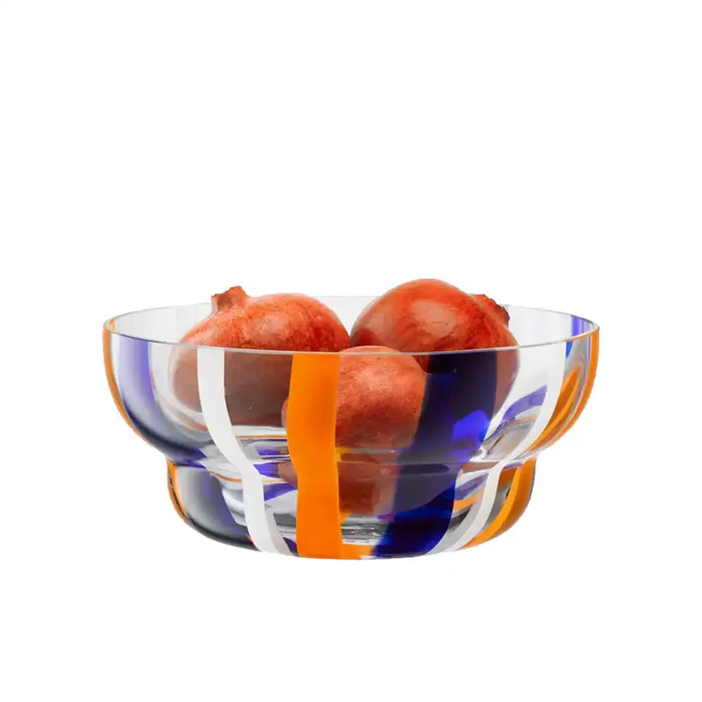 포크 보울 24cm 블루/오렌지/화이트 / LSA-G1775-24-122