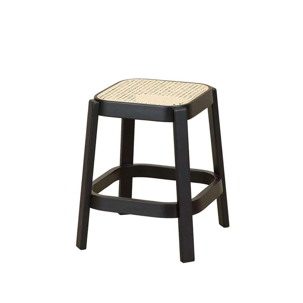 CANE LOW STOOL_black