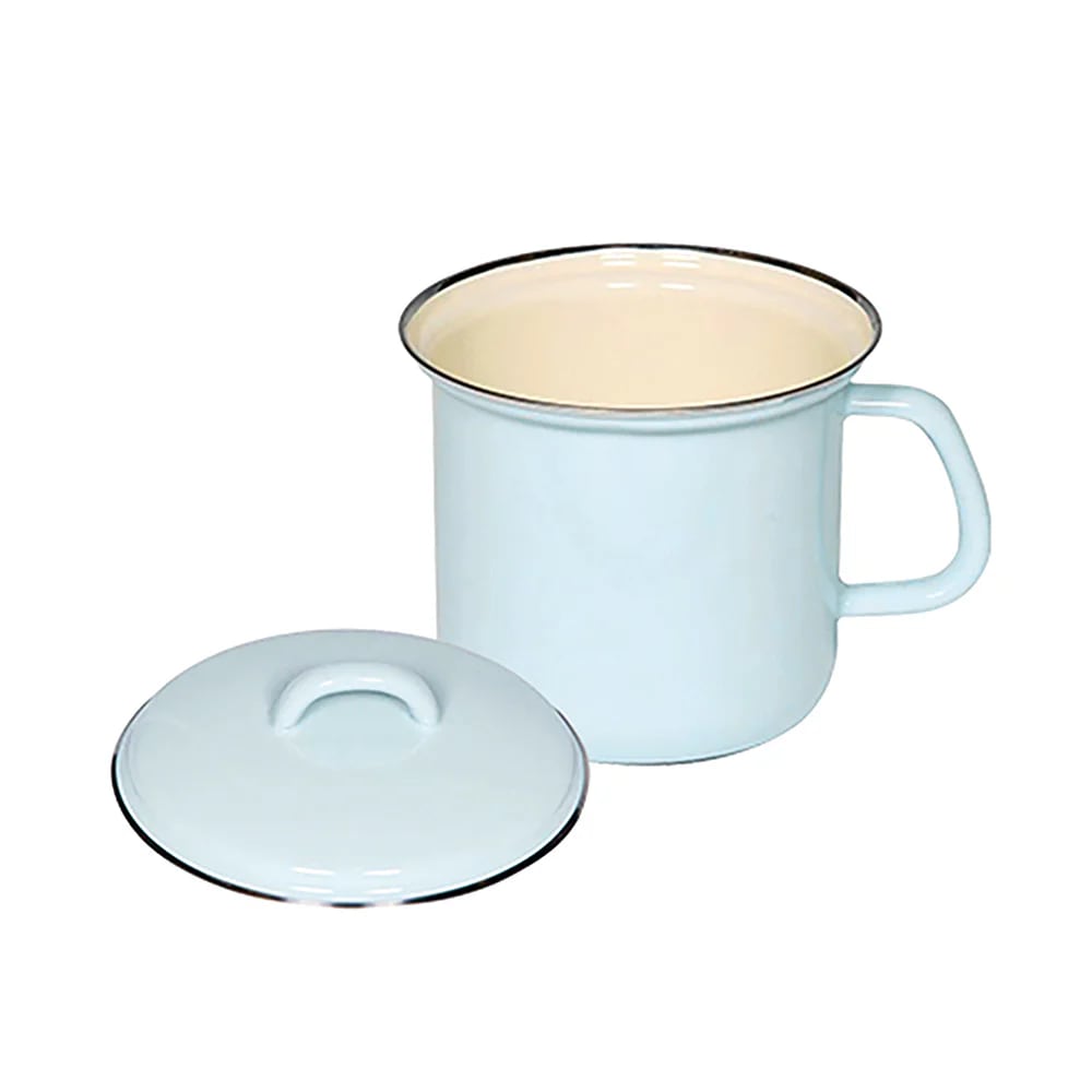 번트 법랑 편수컵 스카이 14cm