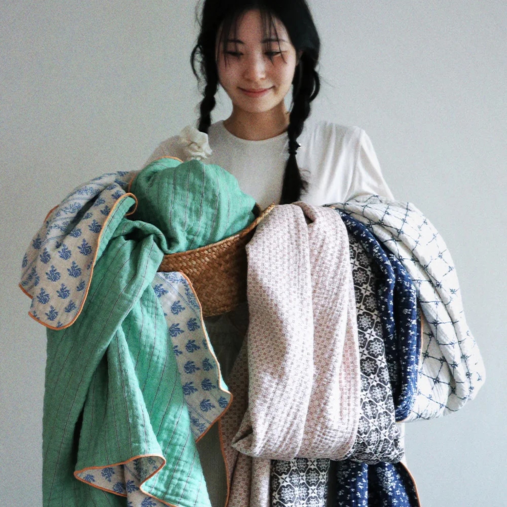뮬리 4중 거즈 에스닉 블랭킷 겸 여름 홑이불
