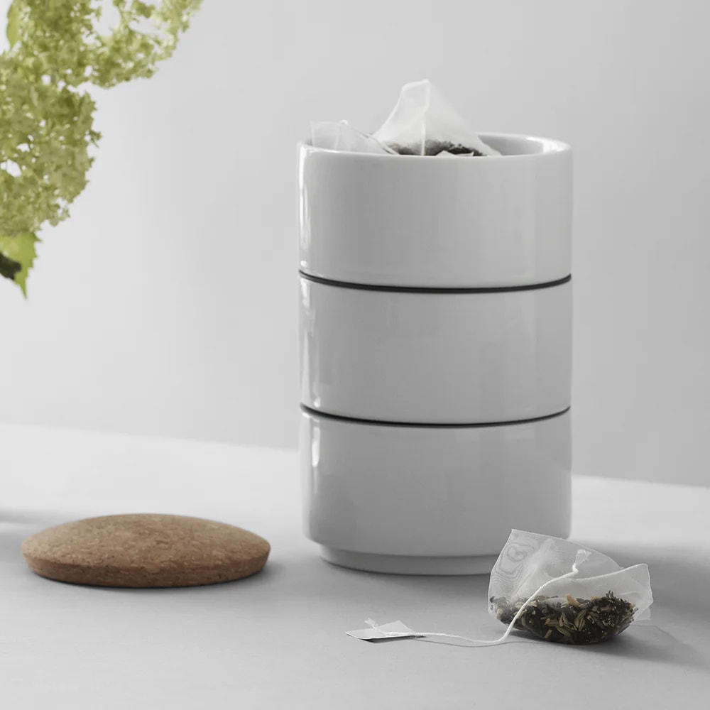 코르티카 도자기 티 보관 용기 300ml 퓨어화이트