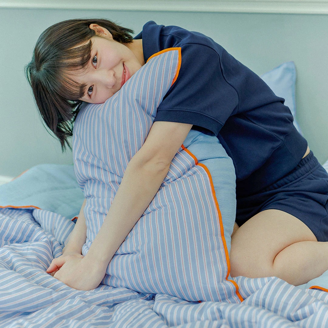 데뮤어 스트라이프 자일리톨 뱀부서커 여름 누비이불