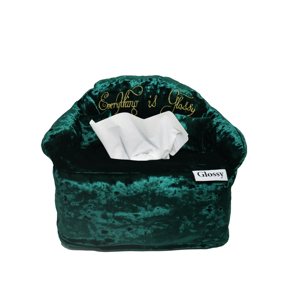 Velvet sofa tissue cover 벨벳 소파 티슈 커버(green)