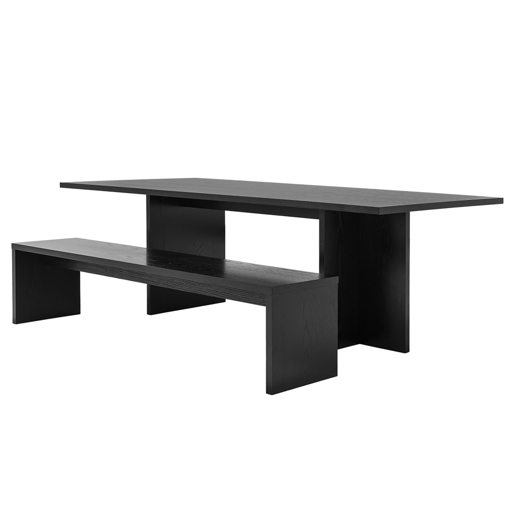 COLUMN TABLE, 1 BENCH SET