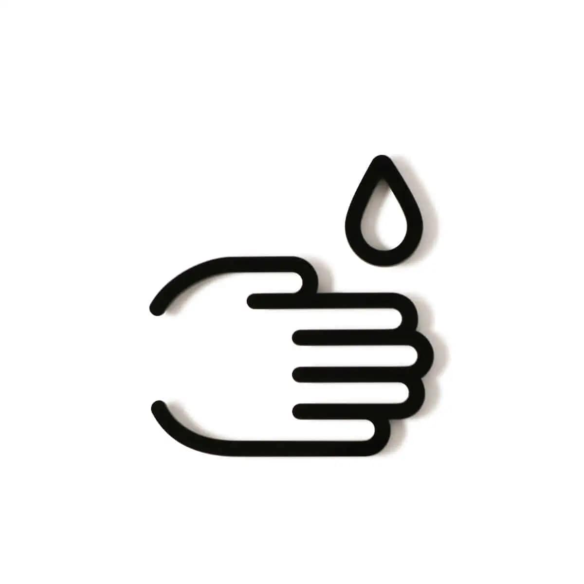 sign wash hand 