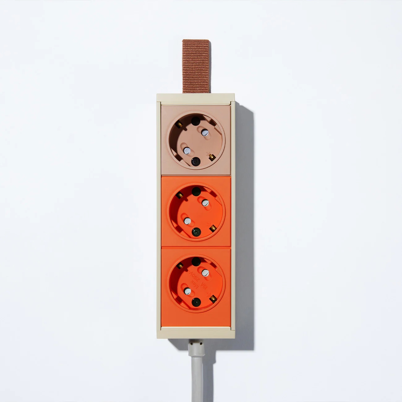 EXTENSION 3-SOCKET / ZESTY ORANGE 1.5m