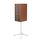 nelson miniature chest 9 drawers walnut-white