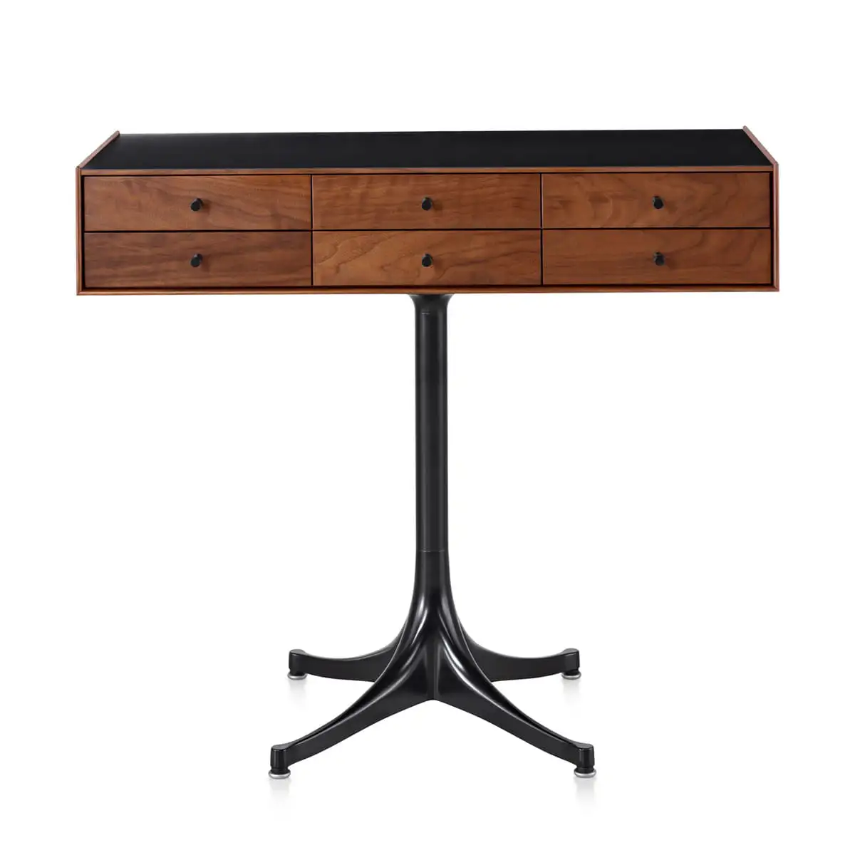 nelson miniature chest 6 drawers walnut-black