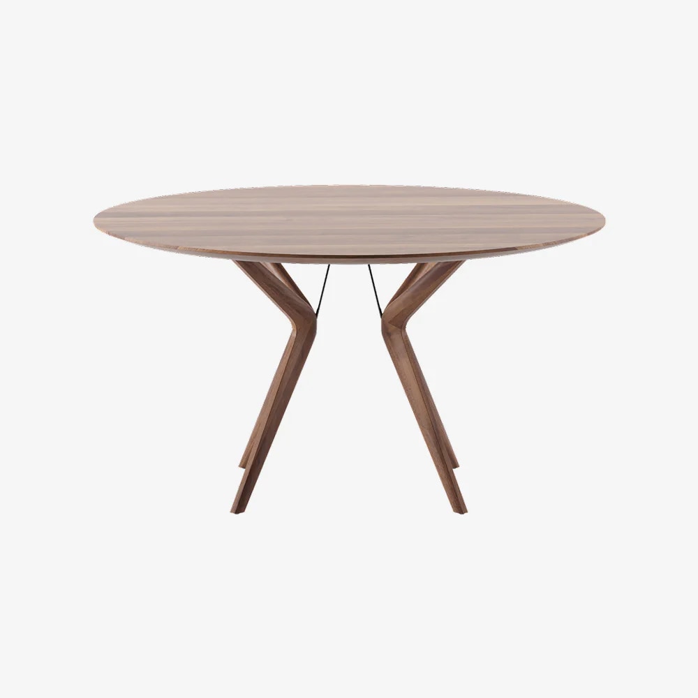 Lakri Round  Table, Walnut