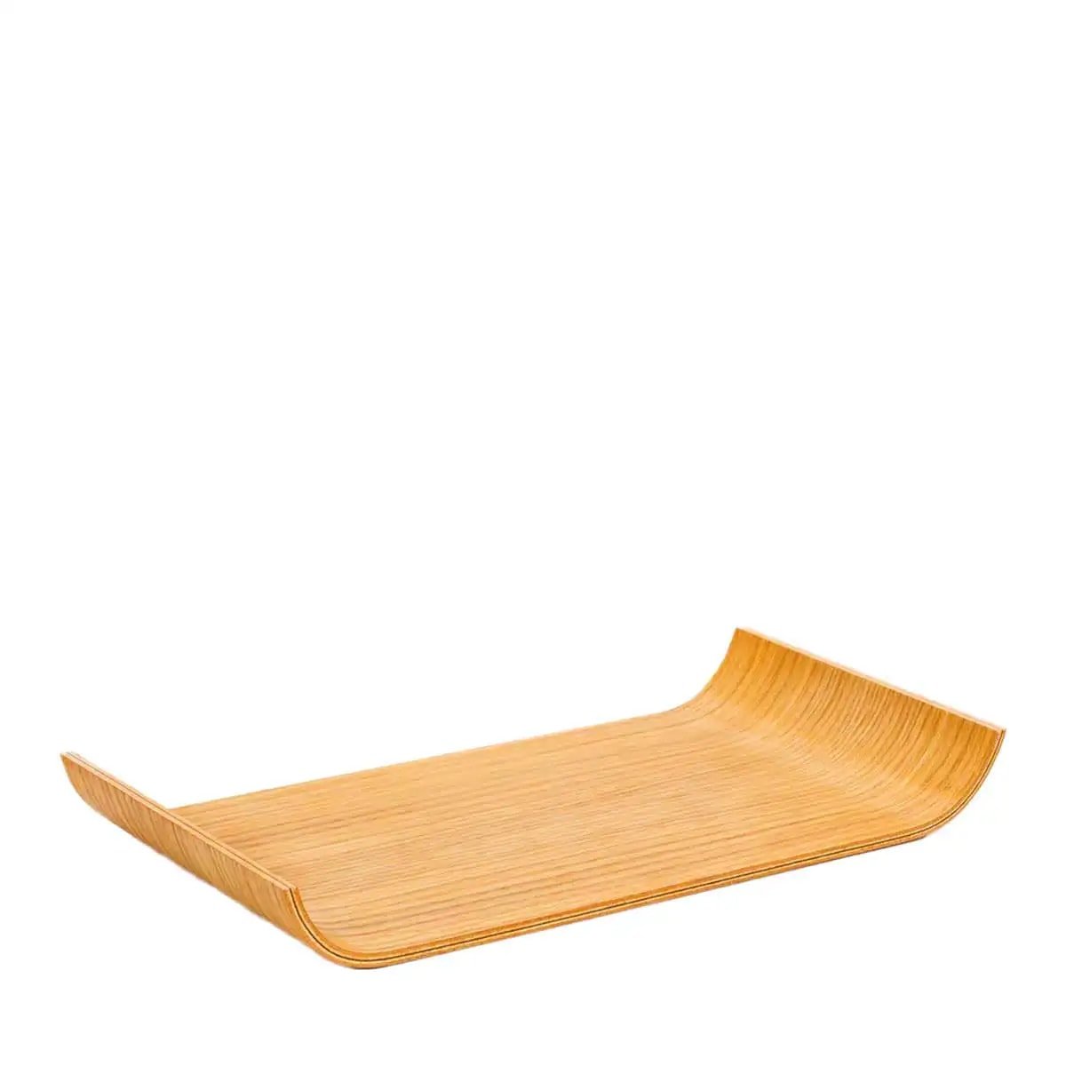Warm serving tray oak