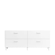 Relief Chest of drawers low white - leg