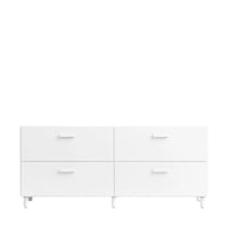 Relief Chest of drawers low white - leg