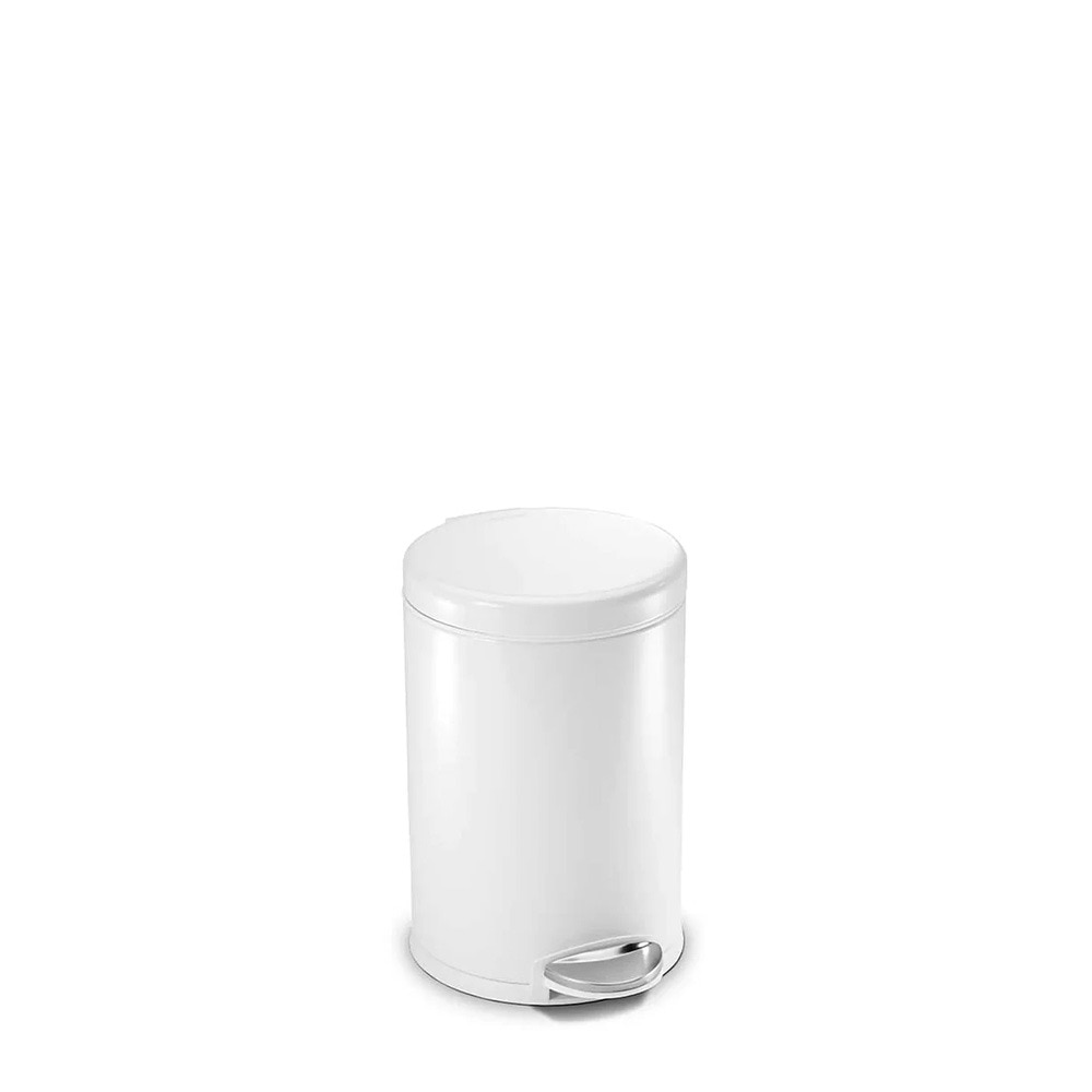 [Simplehuman] 심플휴먼 디럭스원형휴지통 4.5L _화이트 SPH-CW1853