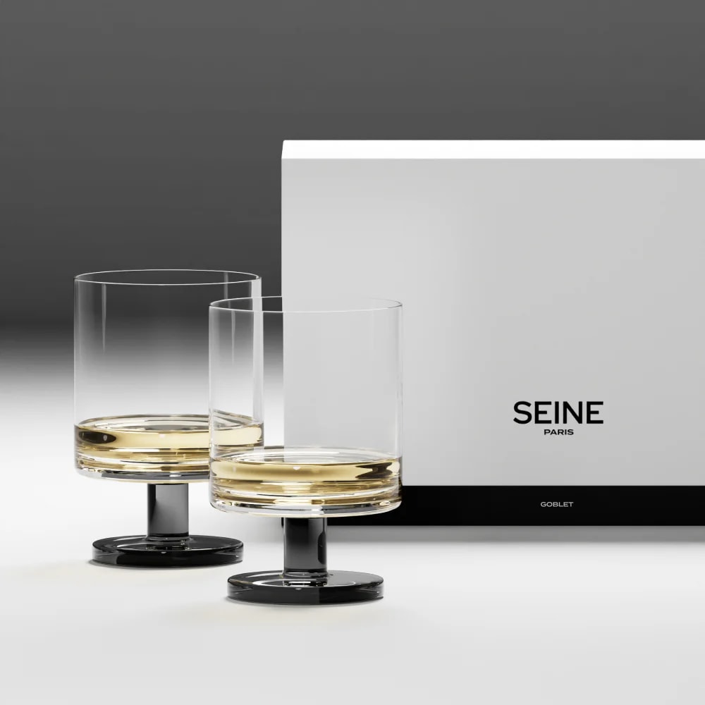 [센느파리] SEINE PARIS 크리스탈 글라스 NO.3 고블렛잔 2P세트