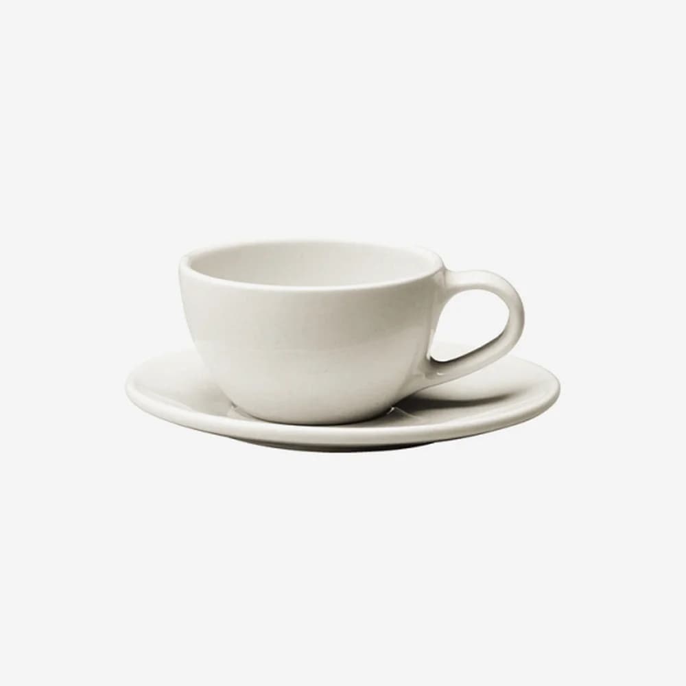 토포 컵 앤 소서-300ml 화이트