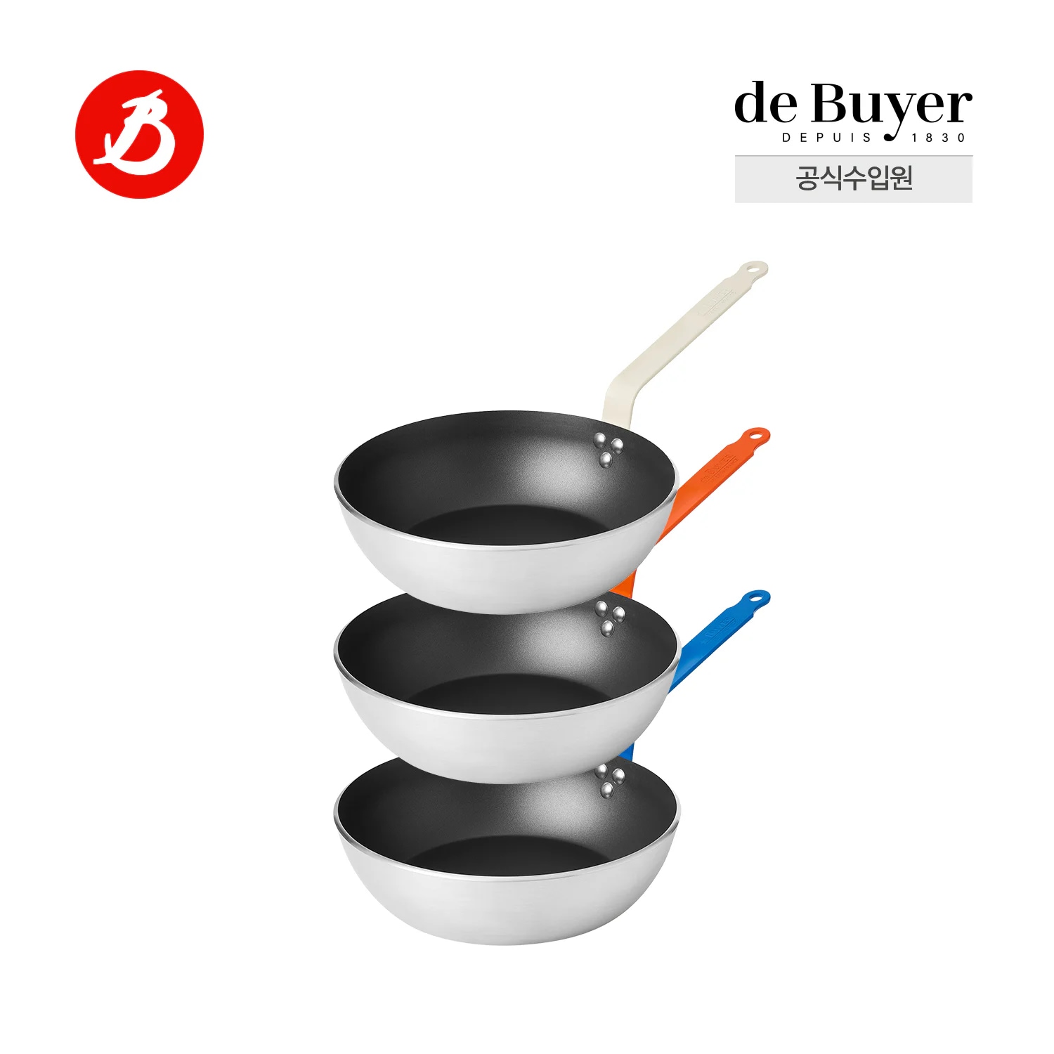 드부이에 쵸크 논스틱 인덕션 웍 24cm 8종