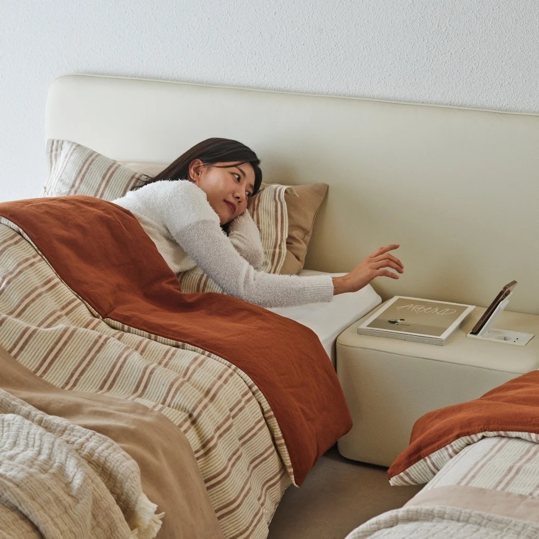 한샘 스테디 컴피 패밀리침대 SS 슈퍼싱글 와이드헤드형 (충전 협탁, 매트별도)