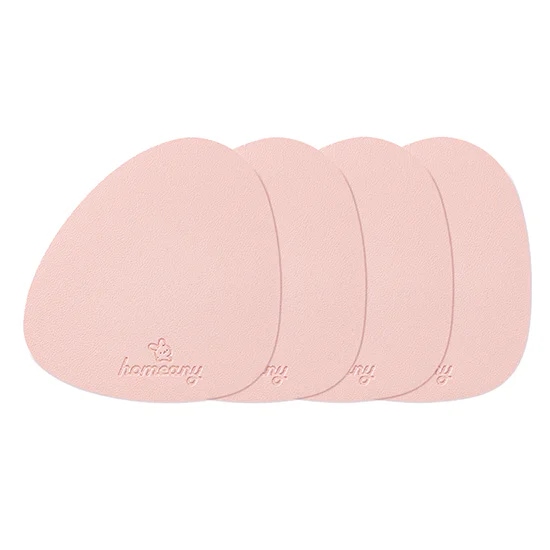 홈애니 조약돌 티코스터 PVC 컵받침 4p set - 핑크