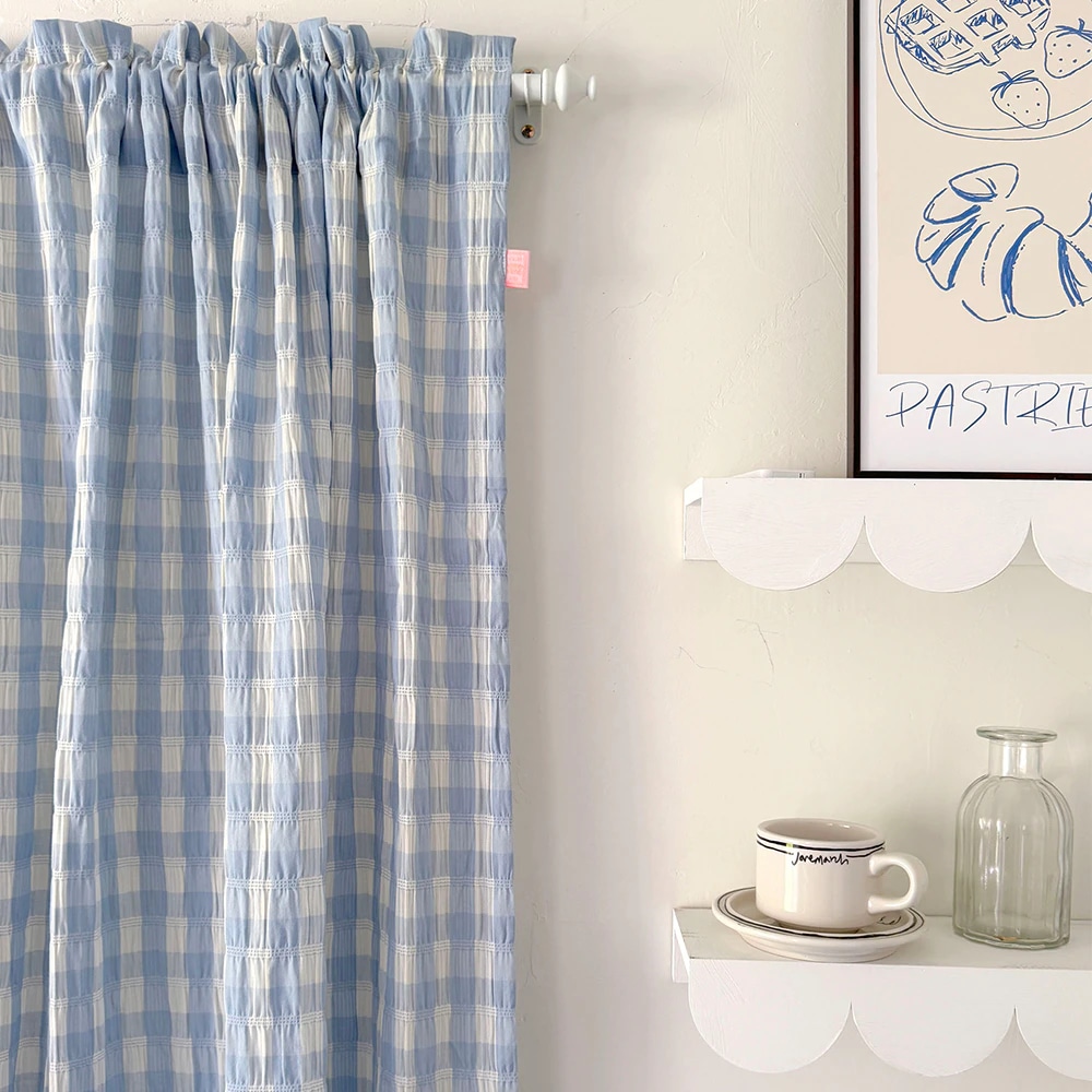 French Blue Curtain