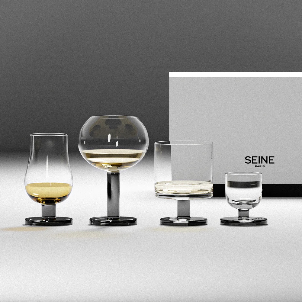 [센느파리] SEINE PARIS 크리스탈 글라스 위스키잔,와인잔,고블렛잔 2P세트