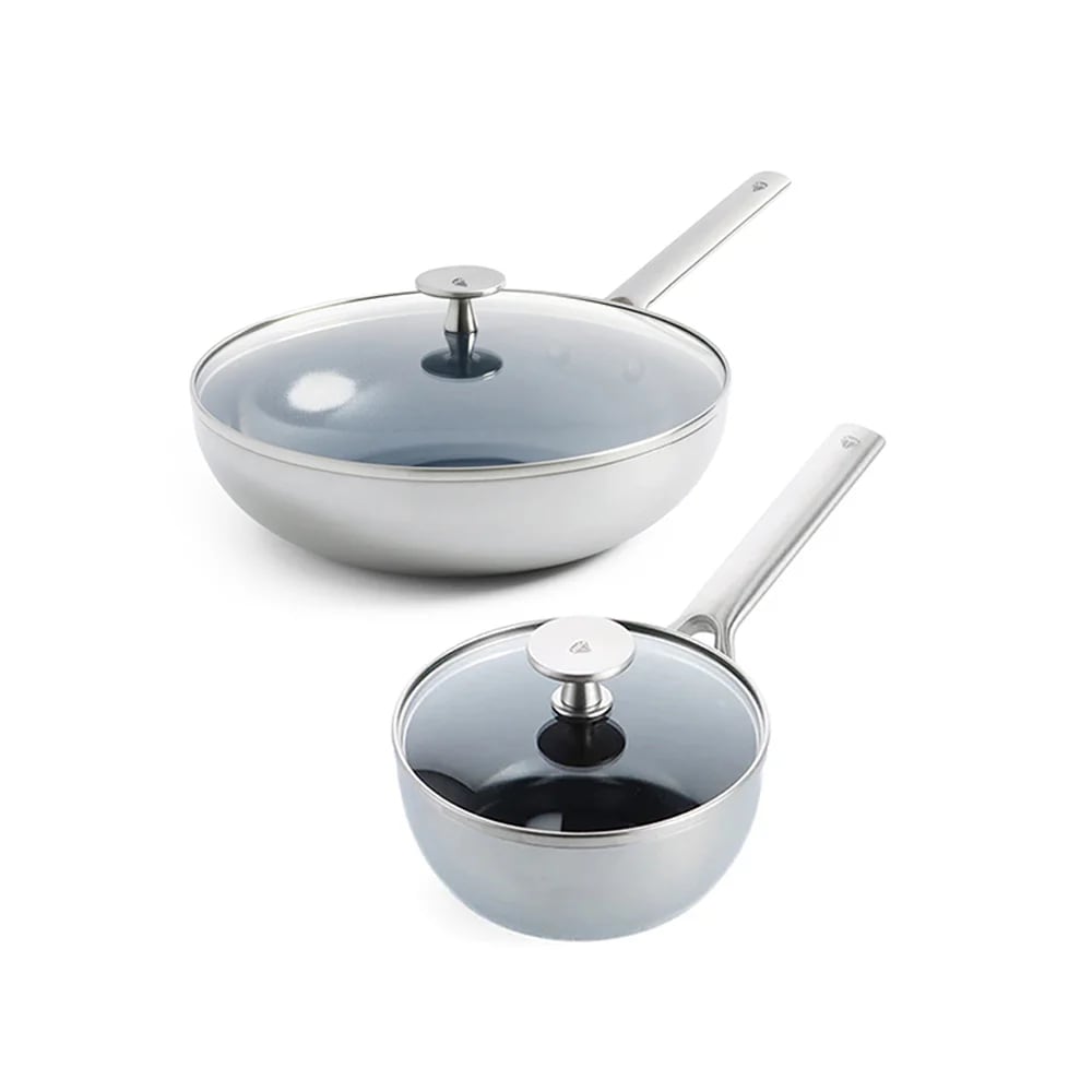 블루다이아몬드 통3중 스텐 2종세트(16cm 소스팬+28cm 웍(뚜껑포함))
