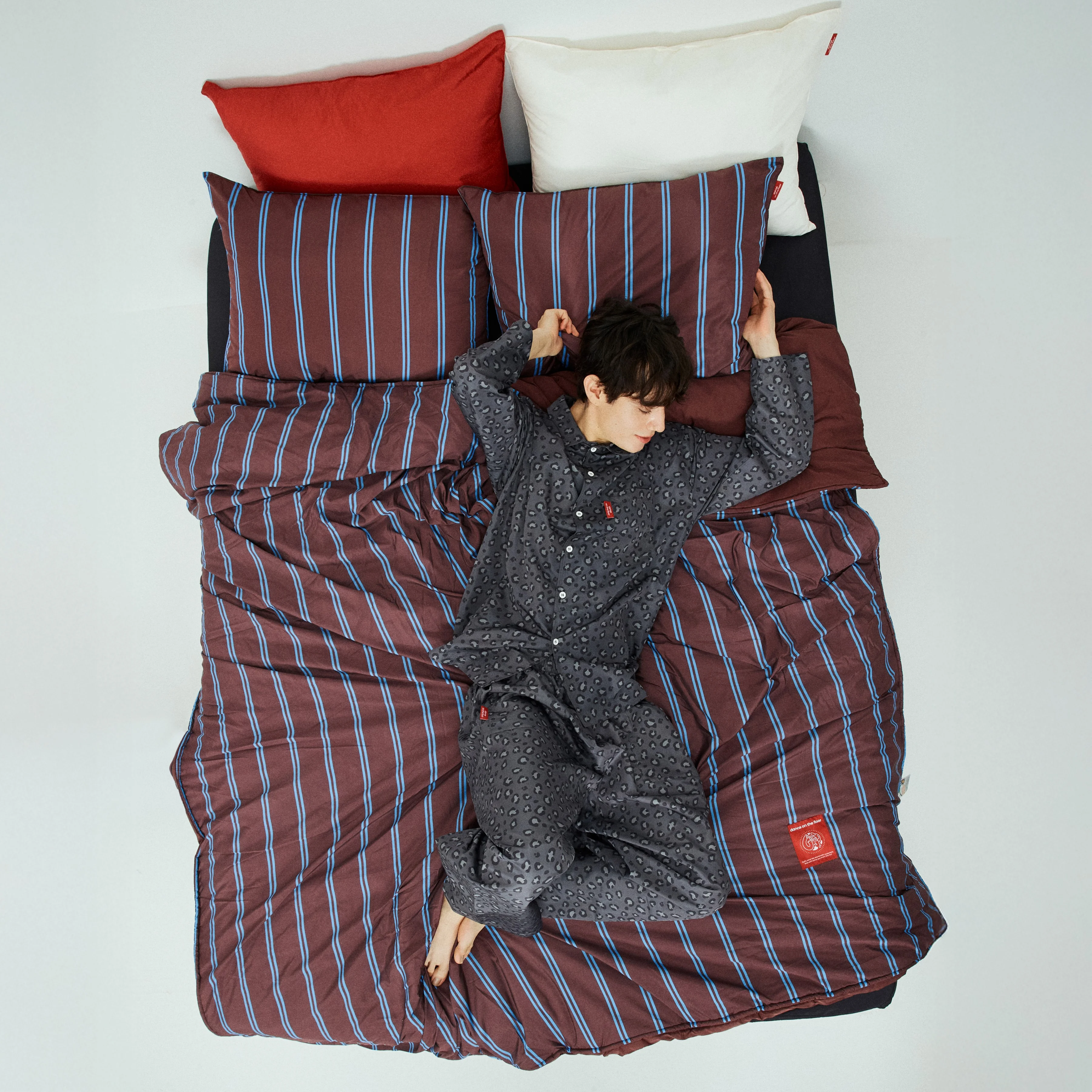 Furless Reversible Seamless Duvet - Blue Brown Stripe&Brown