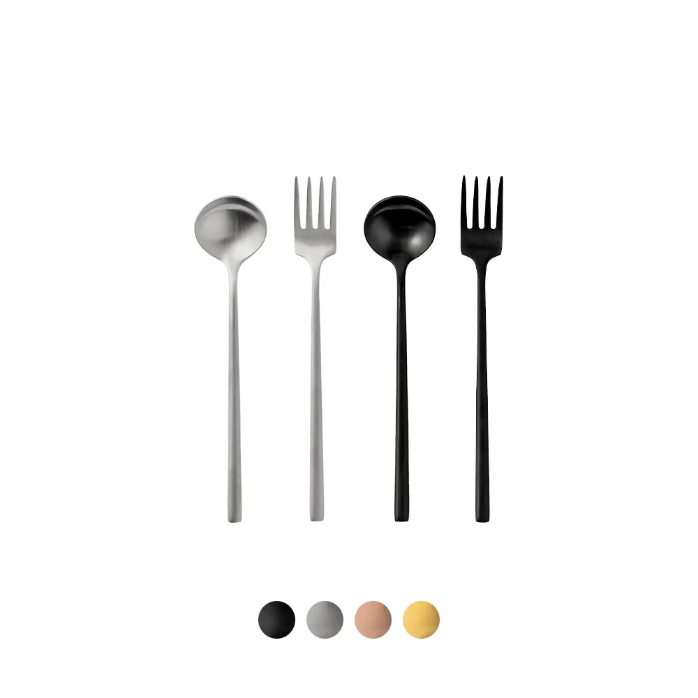 티타늄 커트러리 디저트세트 4P 4colors