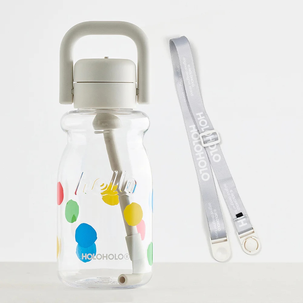 홀로홀로 원터치 트라이탄 밀크보틀 630ml+어깨스트랩 세트 도트