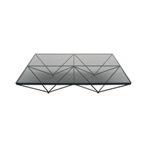 Alanda Coffee Table_Smoky Glass (W1200*D1200*H270)